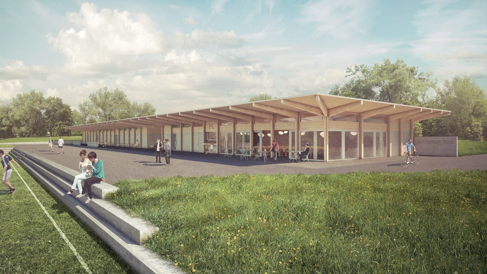 Kuettigen Ritzer, sports facility, Architekturvisualisierung, ikonaut