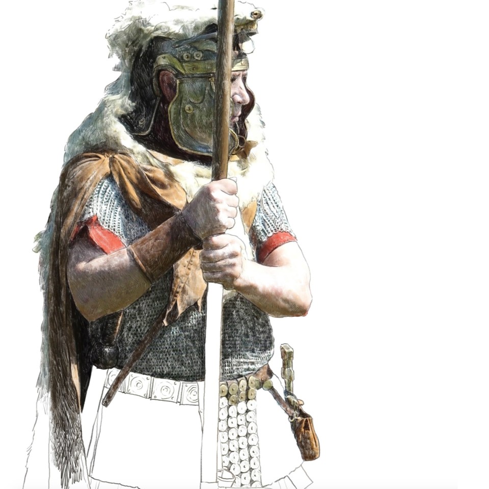 Roemischer Aquilifer Ausschnitt ikonaut Ruestungen Suits of Armour