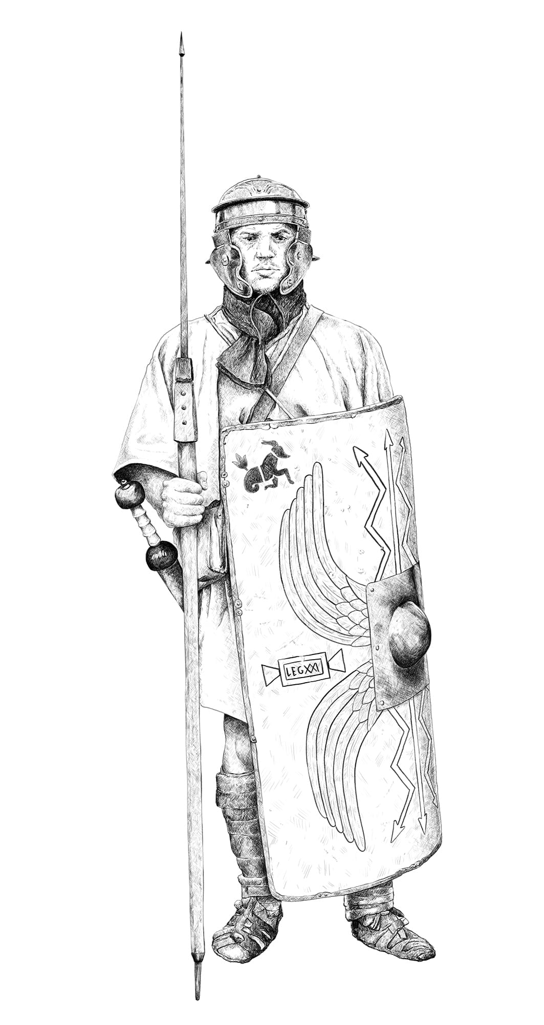 Roemischer Legionaer Bleistift ikonaut Suits of Armour