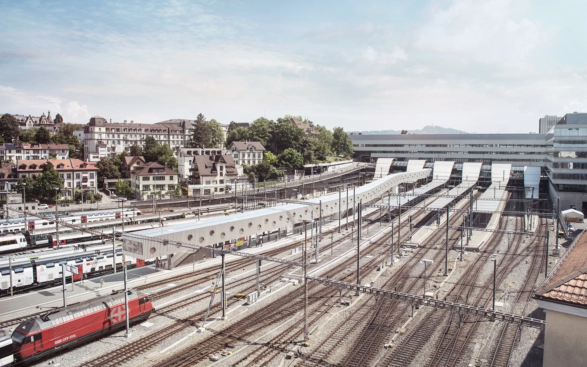 SBB, Bahnhof Bern, Passerelle aussen, ikonaut