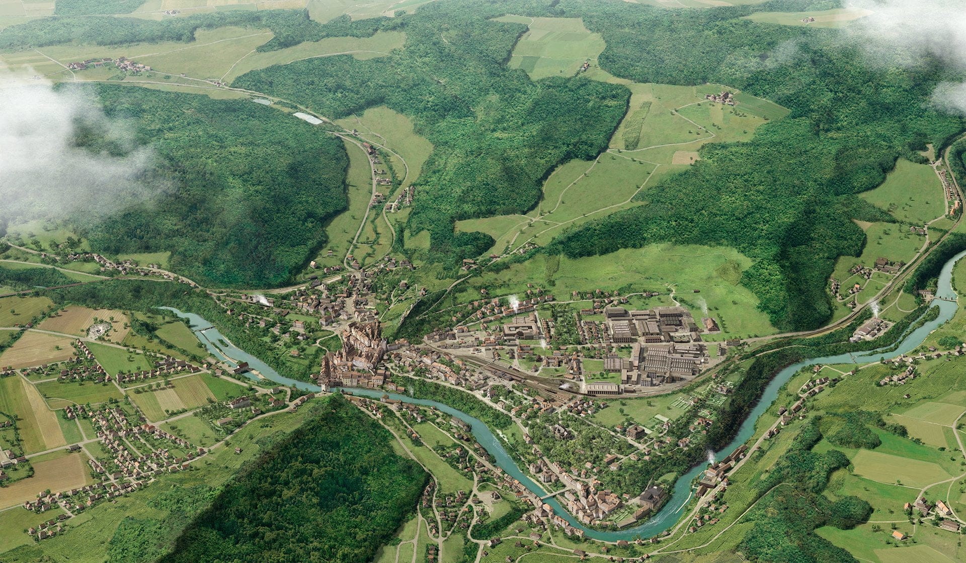 Stadtansichten Stadtgeschichte Baden 1920 ikonaut