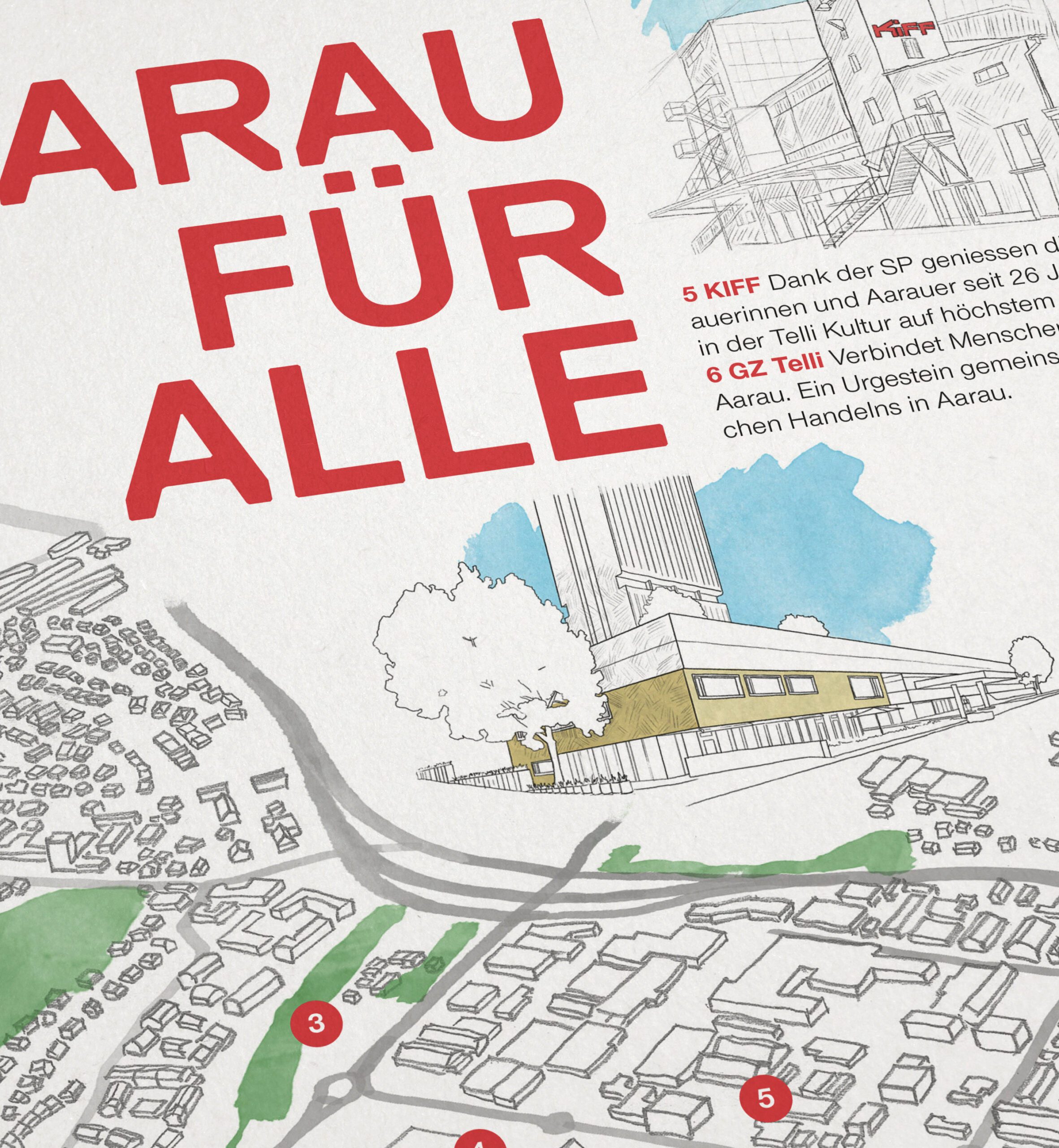 SP Aarau, Stadtkarte, illustration, zoom 2, ikonaut