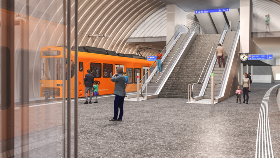 RBS, Tiefenbahnhof, Animation, Still, ikonaut