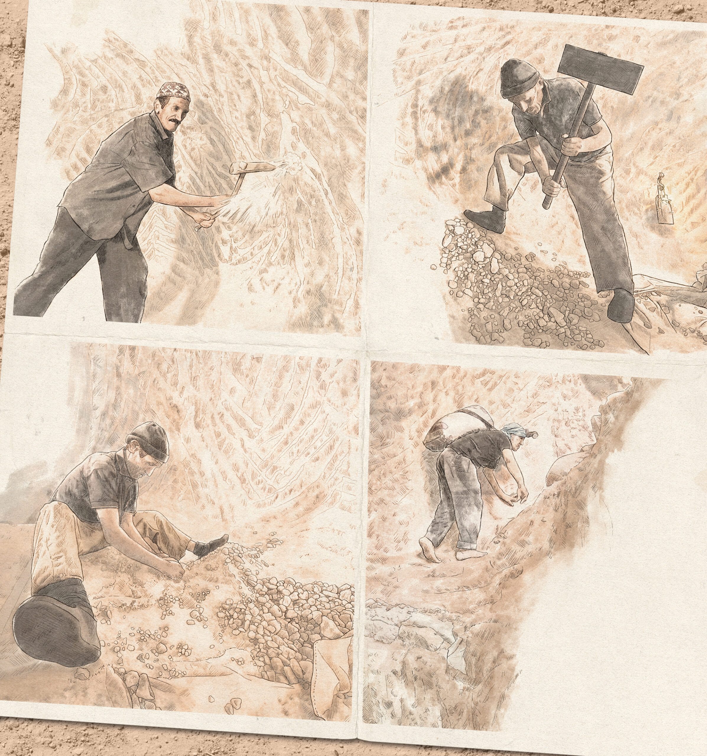 salzabbau, collage, illustration, ikonaut