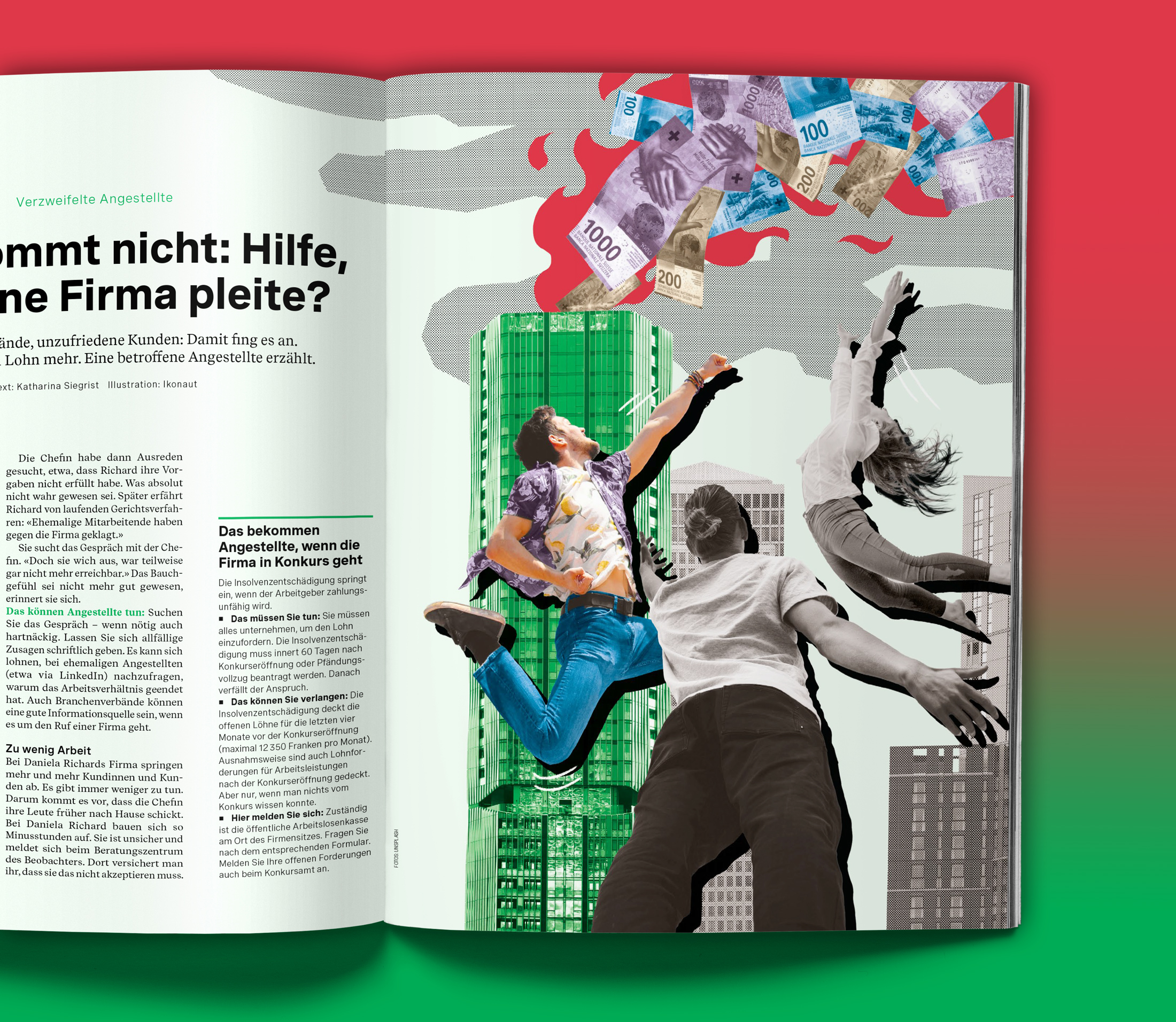 Konkurs, Beobachter, Beratung, ikonaut