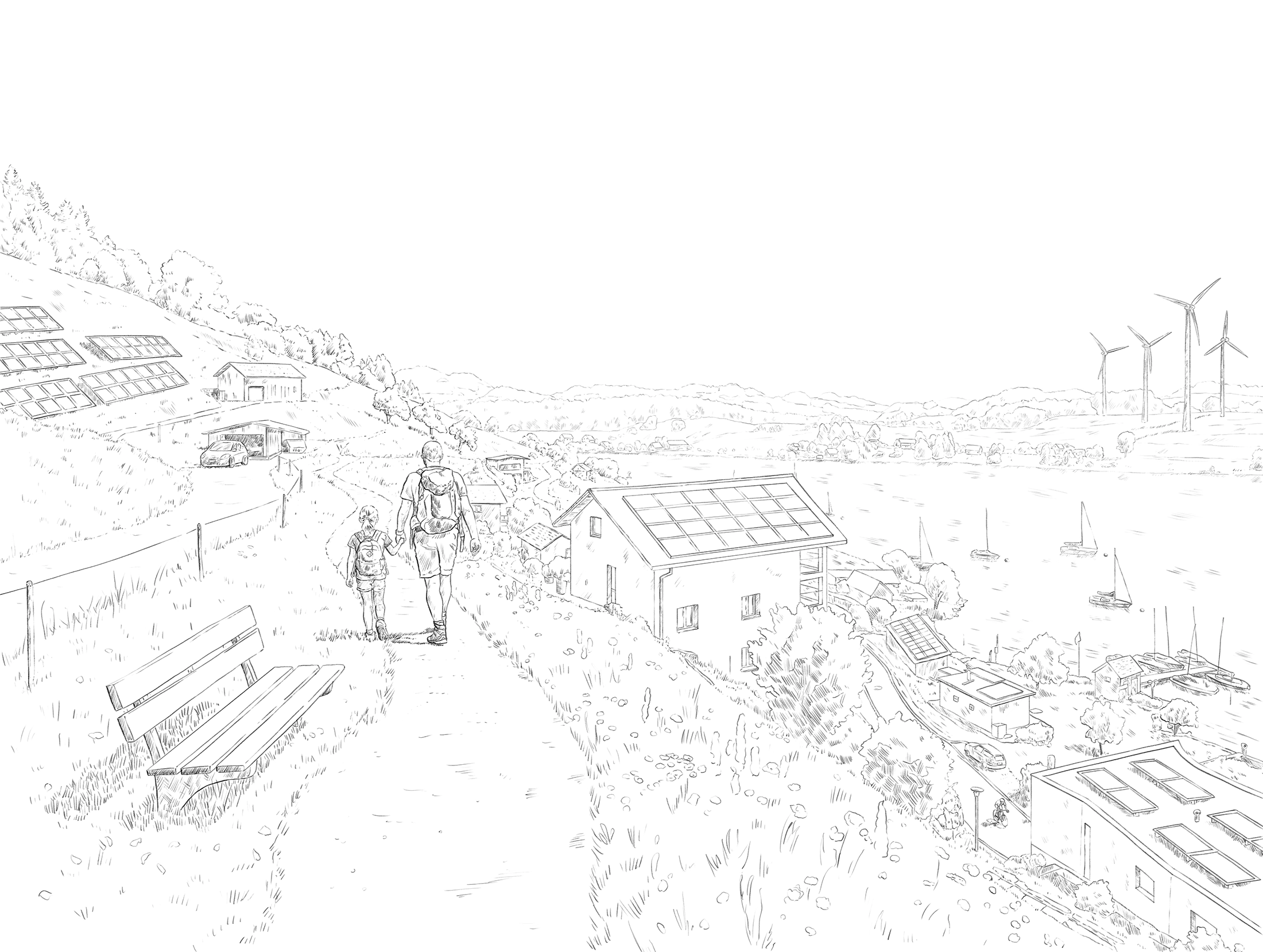 Factsheet, Cover, Zeichnung, Landschaftsentwicklung, ikonaut