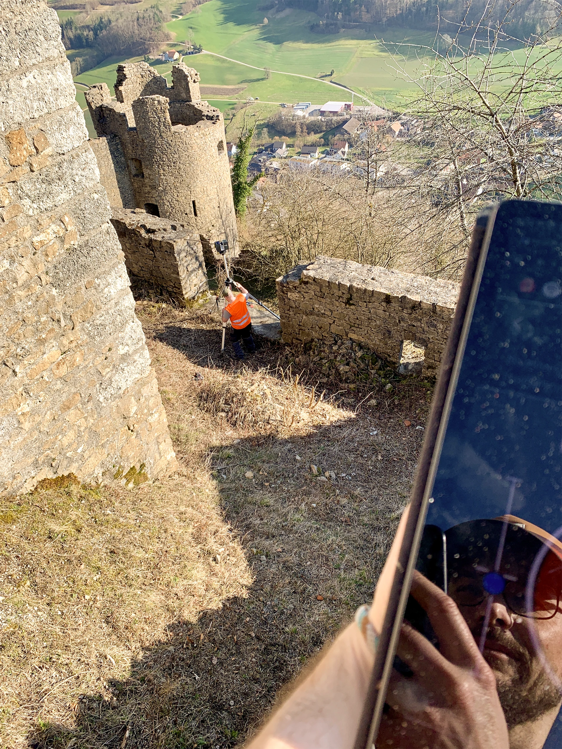 Laserscanning auf Ruine Schenkenberg, ikonaut